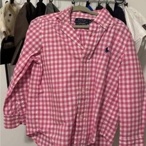 Polo by Ralph Lauren Kids Pink Plaid Button Down Shirt